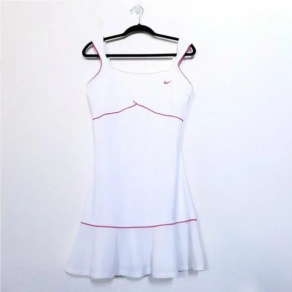 Nike clothing - Nike Dri Fit SERENA WILLIAMS WIMBY Tennis Dress - Whites (UPC: 887223926801) 0