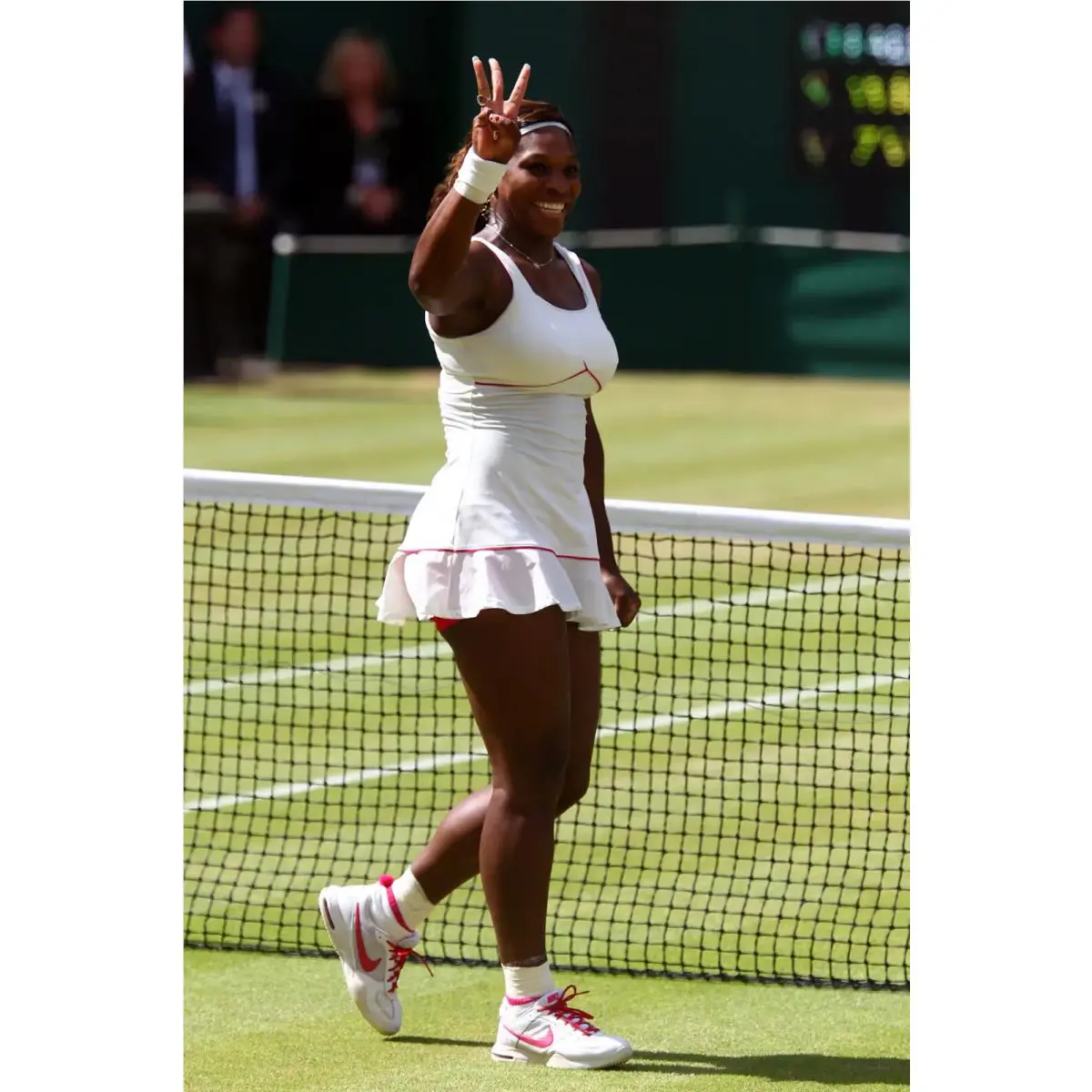 Nike clothing - Nike Dri Fit SERENA WILLIAMS WIMBY Tennis Dress - Whites (UPC: 887223926801) 2