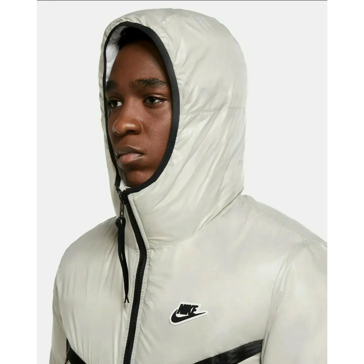 Nike clothing - Nike Sportswear Synthetic-Fill Windrunner Repel - CZ1508-230 - Stone/White/Black/Black (UPC: 00194494715004) 4