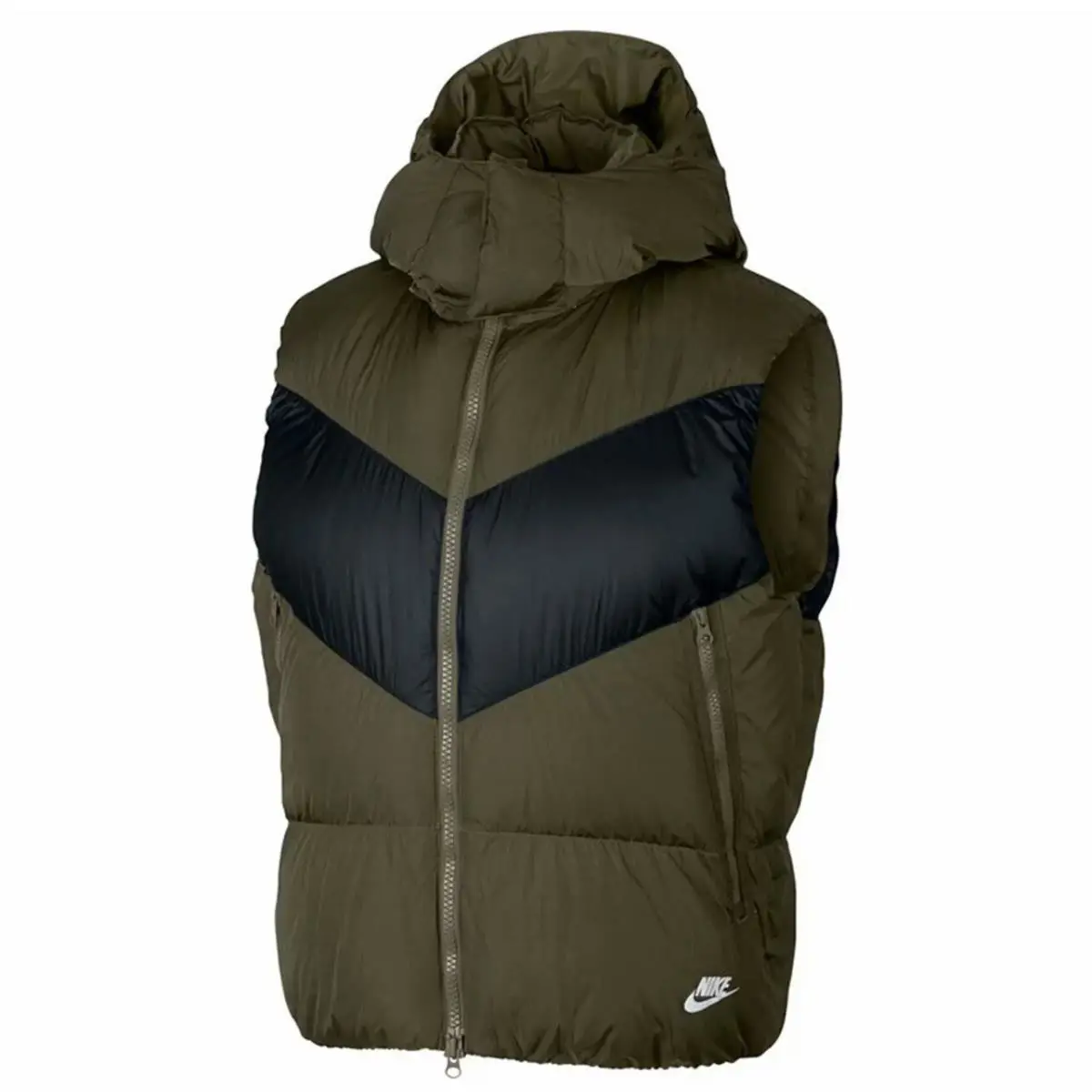 Nike clothing - Nike Tech Down Fill Vest Detachable Hood - 928837-395 - Green (UPC: 0888507237163) 1
