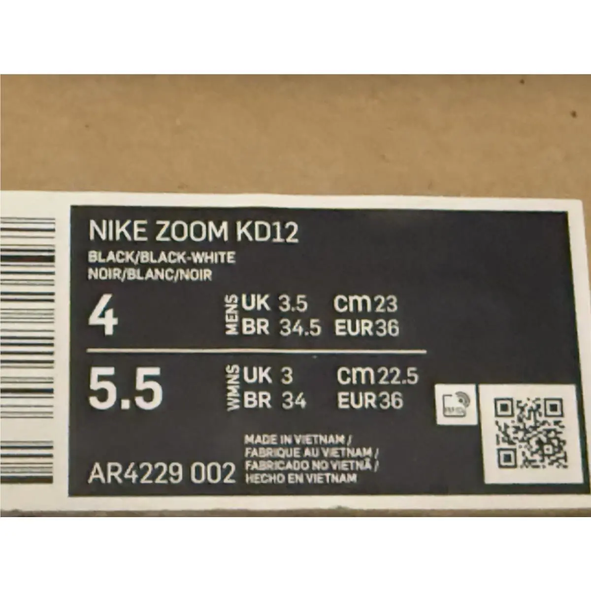 Nike shoes - Nike Zoom KD 12 - Zoom - AR4229-002 - Black 6