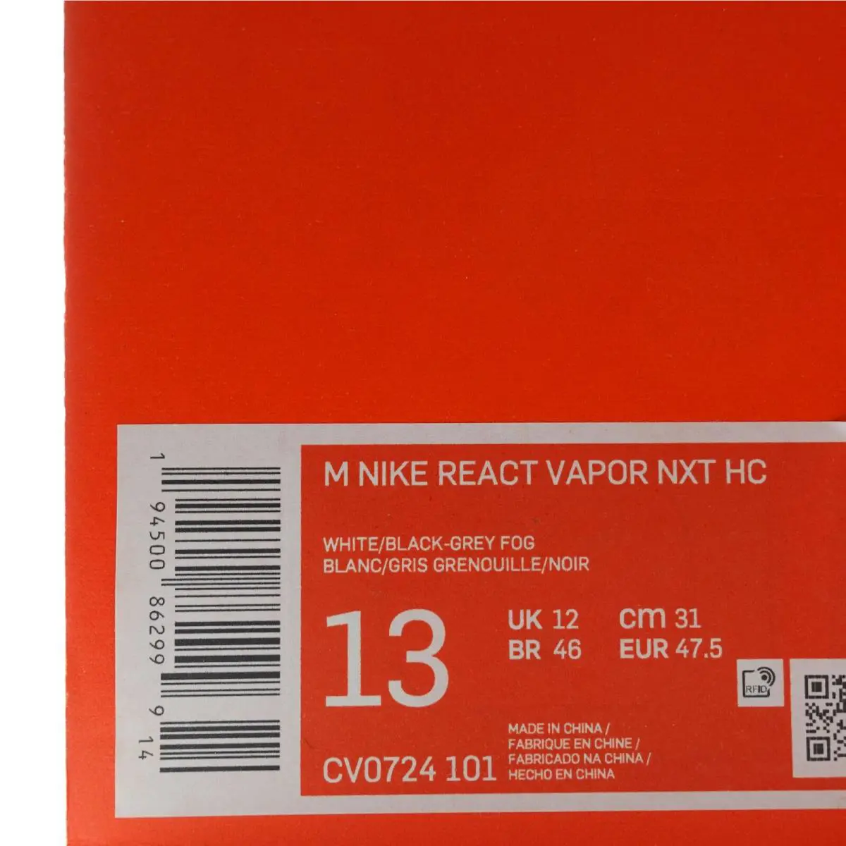 Nike shoes - Nike React Vapor - React Vapor - CV0724-101 - White, Black, Grey 9