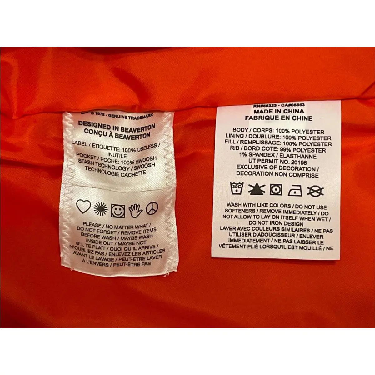 Nike clothing - Varsity Skate Jacket - Varsity Skate Jacket - DQ6279891 - Orange (UPC: 0195871985096) 5