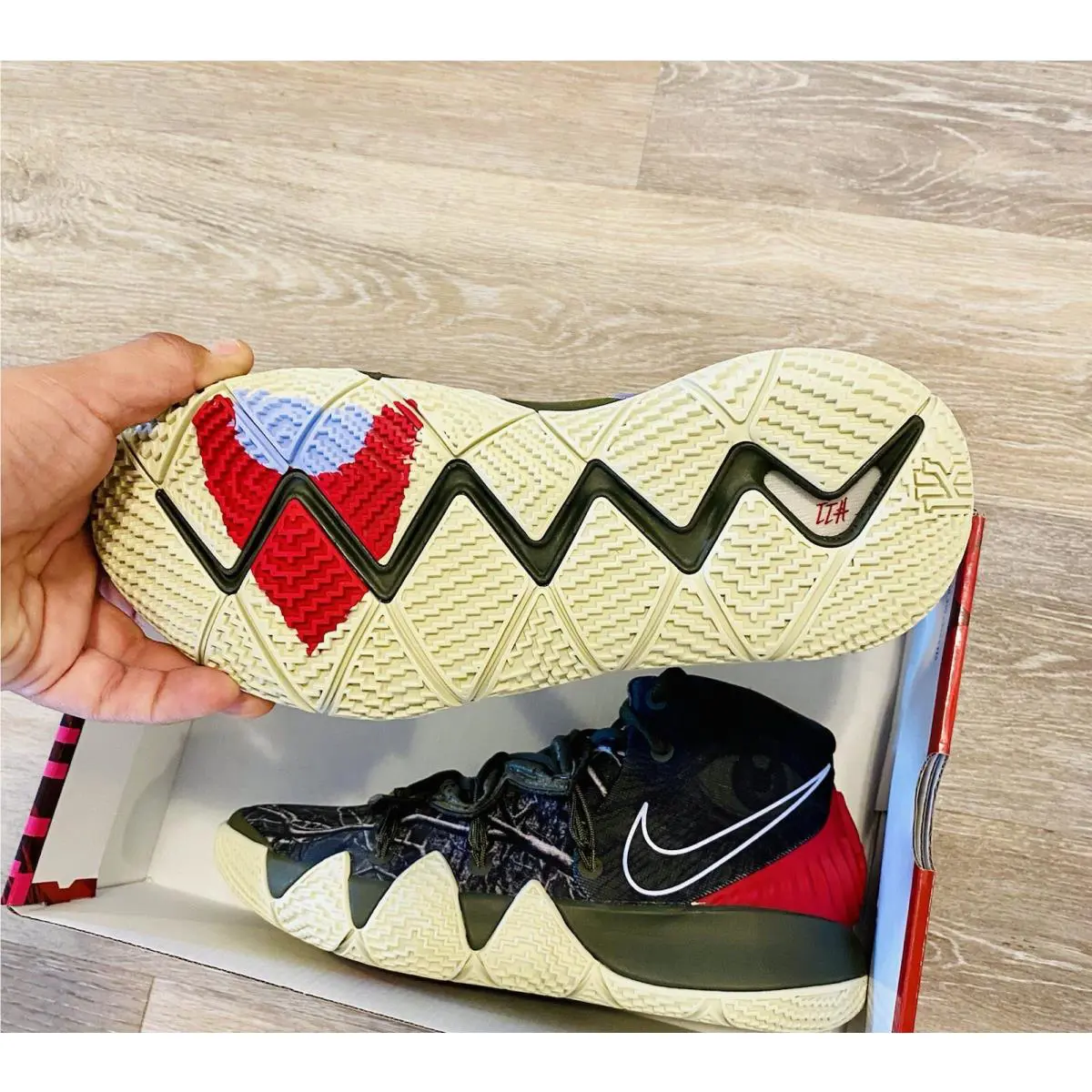 Nike shoes - Kyrie Kybrid S2 - Kyrie Kybrid - CQ9323-300 - Cargo Khaki/University Gold/Veranda/Light Marine (UPC: 194498948828) 8
