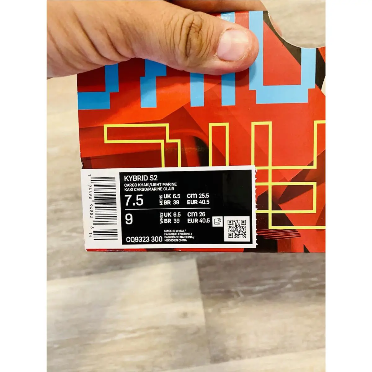 Nike shoes - Kyrie Kybrid S2 - Kyrie Kybrid - CQ9323-300 - Cargo Khaki/University Gold/Veranda/Light Marine (UPC: 194498948828) 9