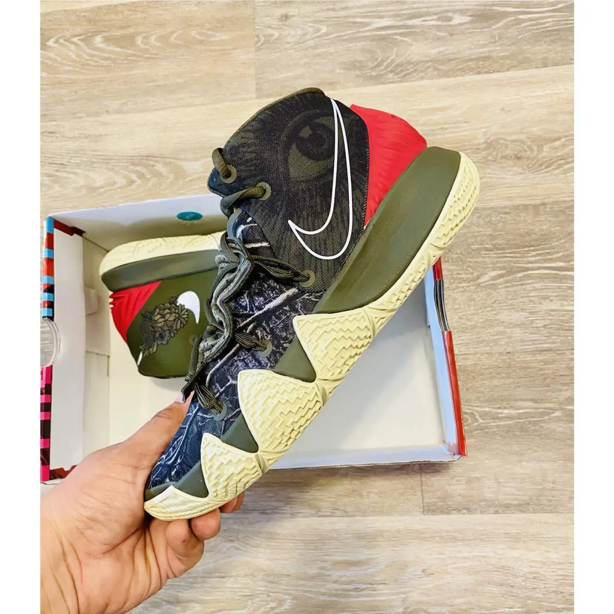 Nike shoes - Kyrie Kybrid S2 - Kyrie Kybrid - CQ9323-300 - Cargo Khaki/University Gold/Veranda/Light Marine (UPC: 194498948828) 0