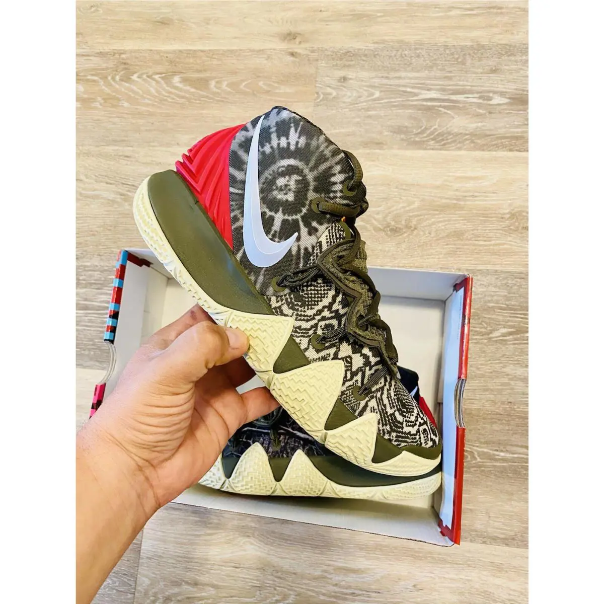 Nike shoes - Kyrie Kybrid S2 - Kyrie Kybrid - CQ9323-300 - Cargo Khaki/University Gold/Veranda/Light Marine (UPC: 194498948828) 6