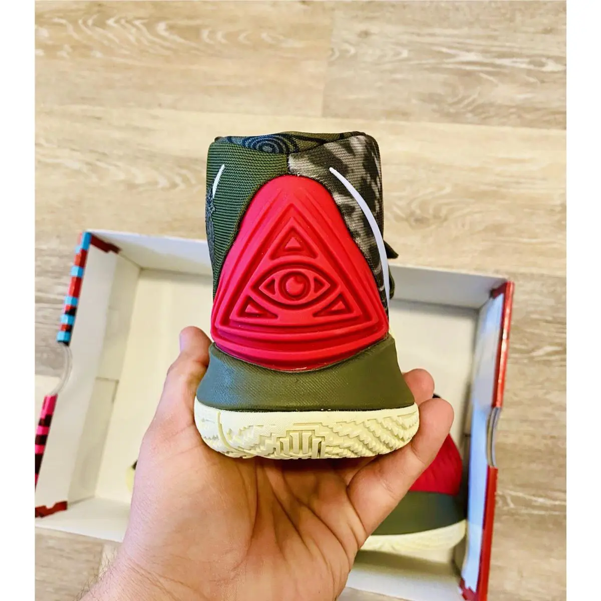Nike shoes - Kyrie Kybrid S2 - Kyrie Kybrid - CQ9323-300 - Cargo Khaki/University Gold/Veranda/Light Marine (UPC: 194498948828) 7