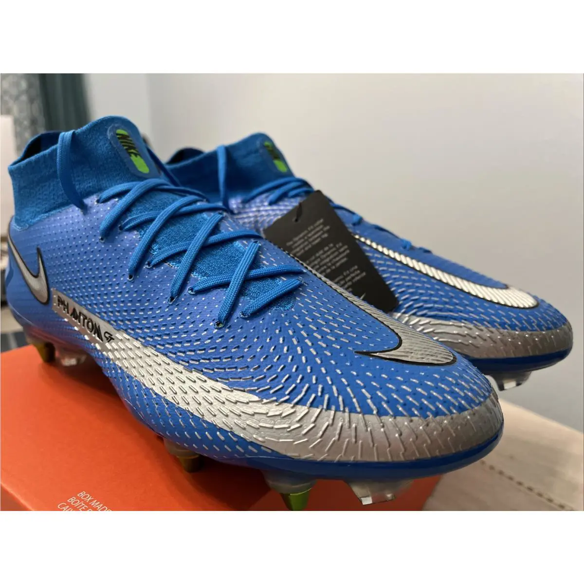 Nike shoes - Nike Phantom GT Elite DF SG Pro AC - CW6591 401 - Photo Blue Metallic Silver 4