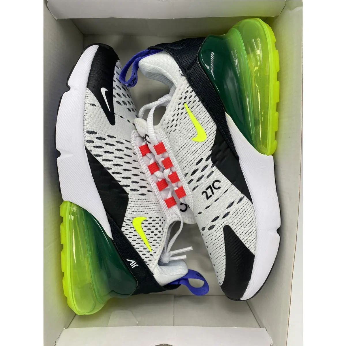Nike shoes - Nike Air Max 270 - Air Max - AH6789 116 - White/Volt-Lt Ultramarine (UPC: 196607799550) 5