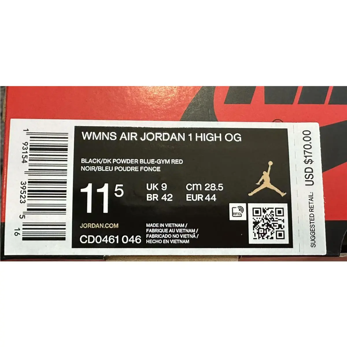 Nike shoes - Air Jordan 1 - Air - CD0461-046 - Multicolor 7