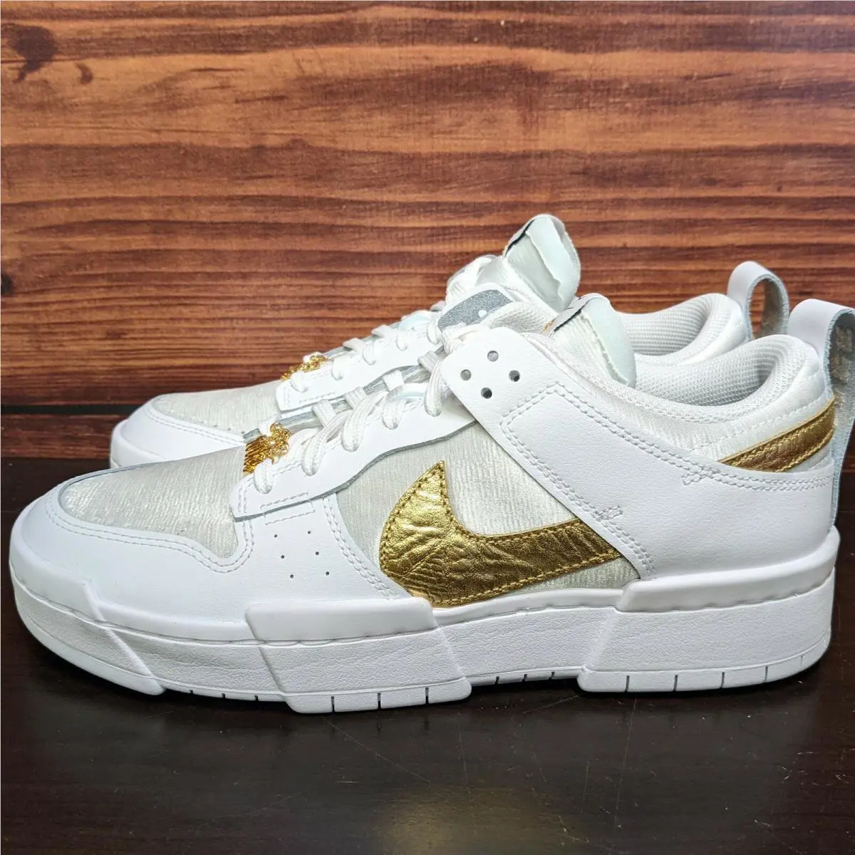 Nike shoes - Nike Dunk Low Disrupt - Dunk Low Disrupt - DD9676-100 - White, Manufacturer: White/White-Metallic Gold (UPC: 194954273259) 0