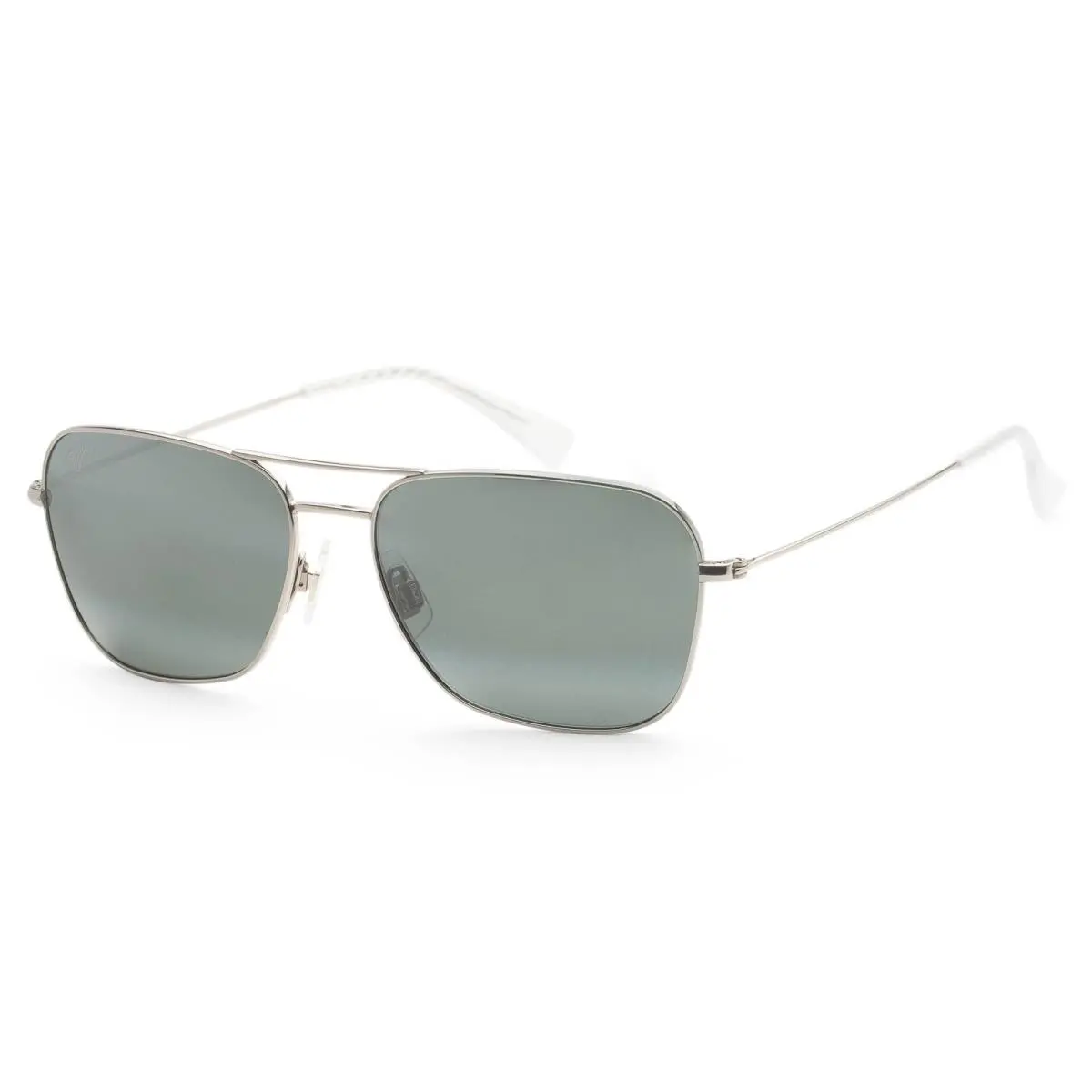 Maui Jim Men`s Naauao 58mm Silver Polarized Sunglasses MJ0675S-001