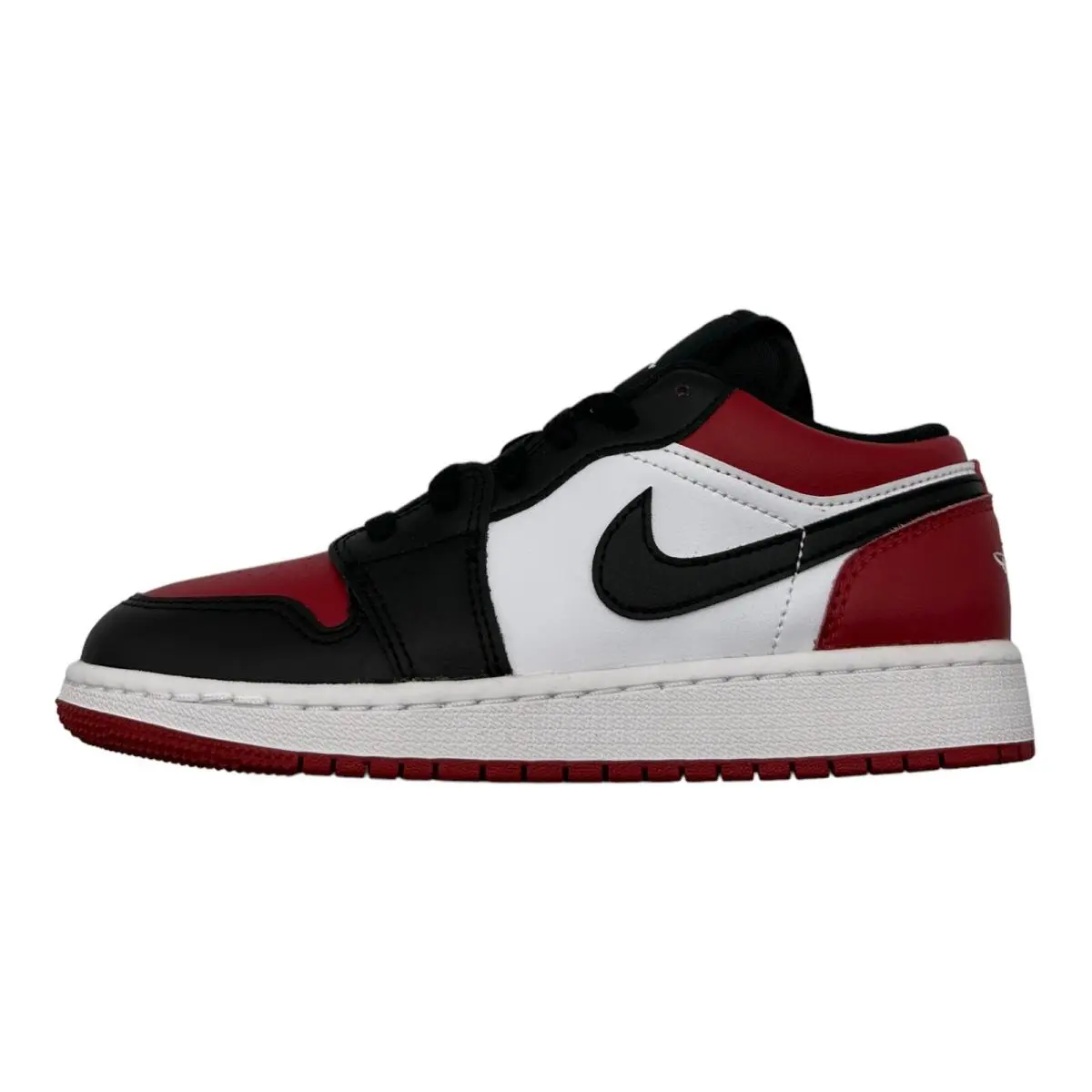 Nike Air Jordan 1 Low GS `bred Toe` Gym Red/white-black 553560-612 - Size 4Y