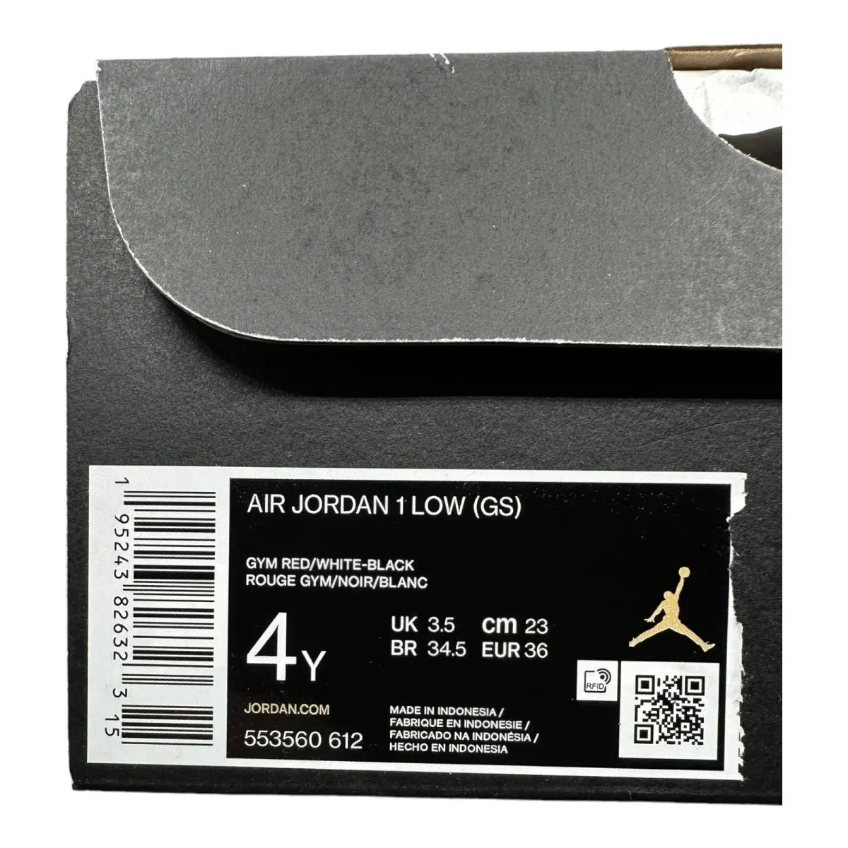 Nike shoes - Air Jordan 1 Low - Air Low - 553560-612 - Gym Red/White-Black (UPC: 195342826323) 7