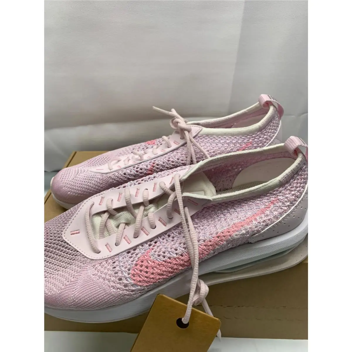 Nike shoes - Nike Air Max Flyknit - Air Max Flyknit - White/Pearl Pink/Football Grey/Medium Soft Pink (UPC: 196605898118) 2
