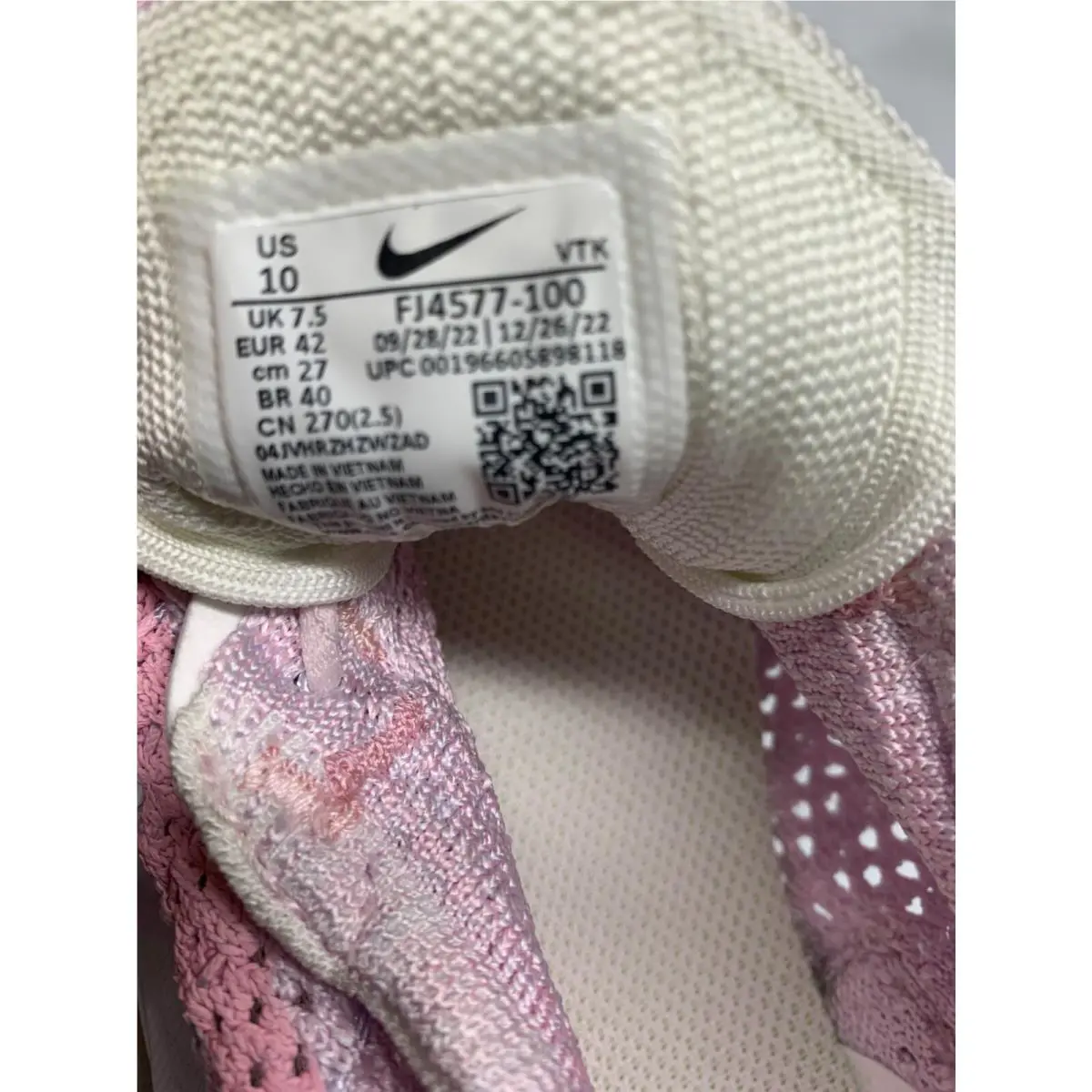 Nike shoes - Nike Air Max Flyknit - Air Max Flyknit - White/Pearl Pink/Football Grey/Medium Soft Pink (UPC: 196605898118) 5
