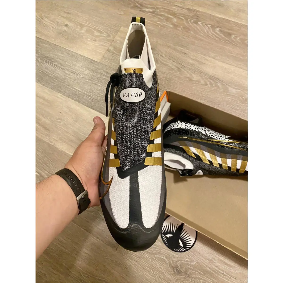 Nike shoes - Nike Vapor Edge Elite 360 - DQ3558-002 - Black/White/Dark Smoke Grey/Metallic Gold (UPC: 195866254923) 4