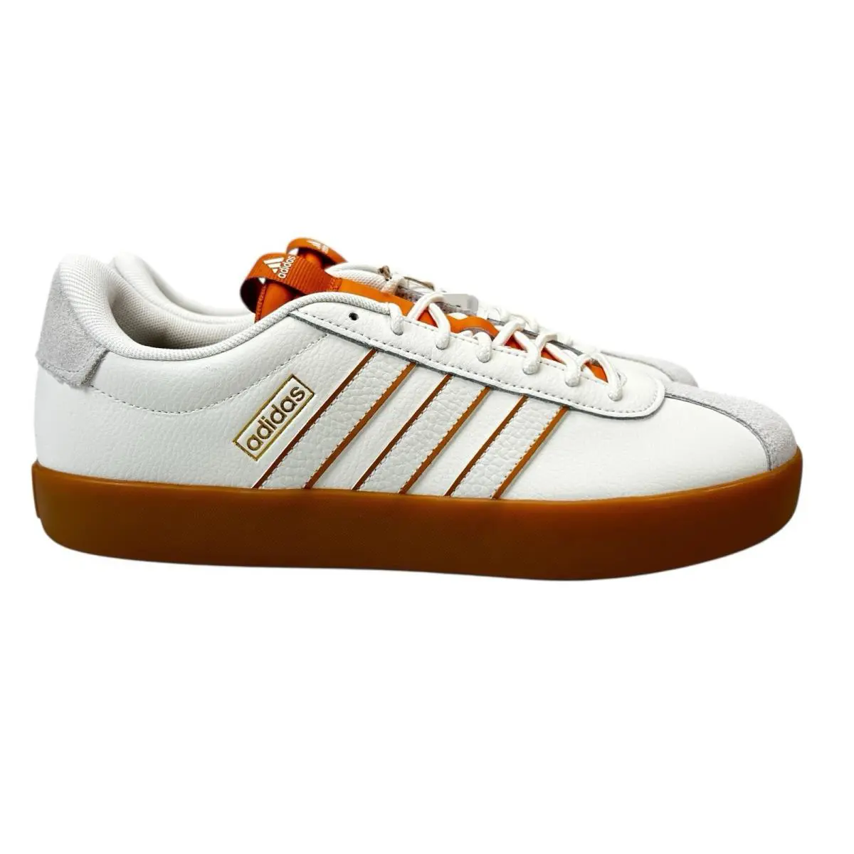 VL Court 3.0 Cloud White Orange Shoes JP5298 Men`s Size 8.5 - 12 by Adidas