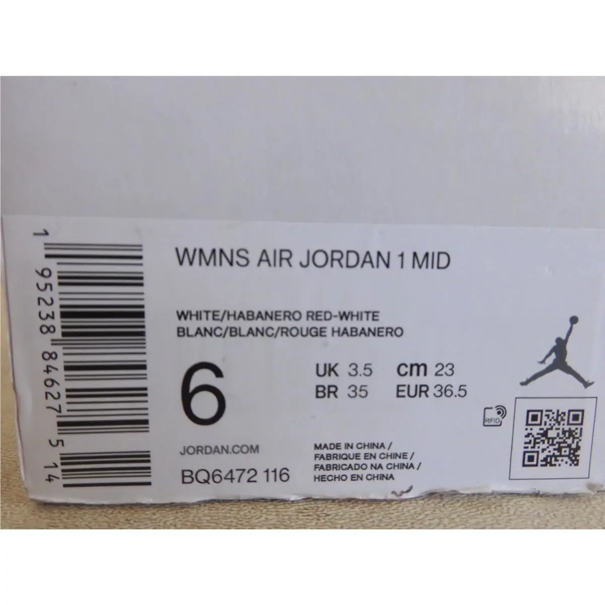 Nike shoes - Air Jordan 1 Mid - Air Mid - BQ6472-116 - White (UPC: 0195238846275) 6