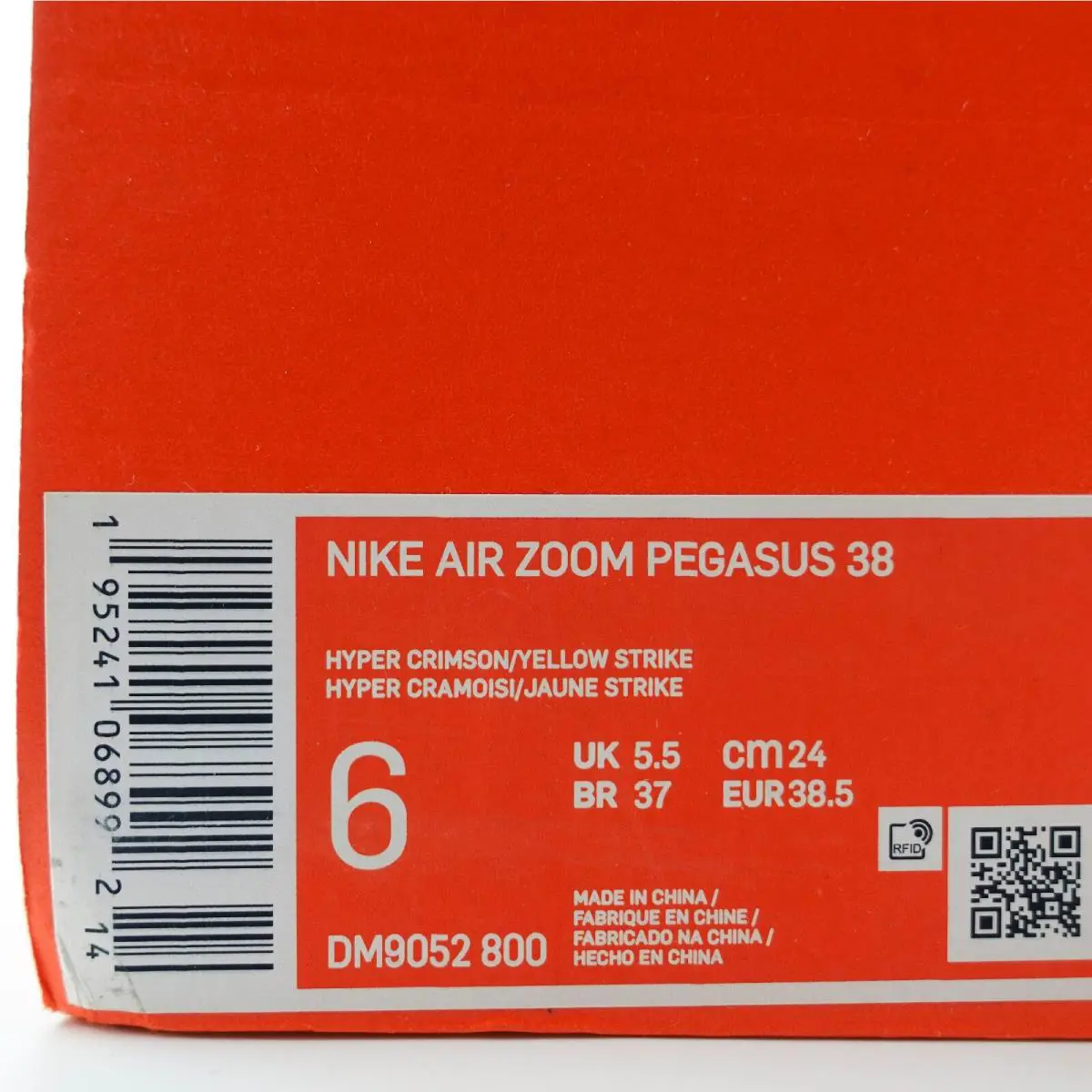Nike shoes - Nike Air Zoom Pegasus 38 - DM9052 800 - Hyper Crimson / Yellow Strike - Black 9