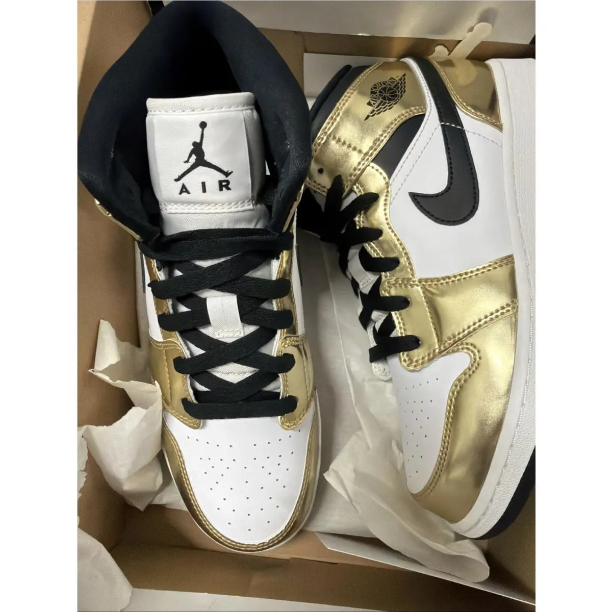 Nike shoes - Air Jordan 1 - Air - DC1420-700 - Metallic Gold/Black-White 2