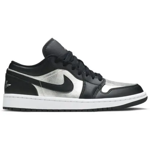 Womens Size 12 - Air Jordan 1 Low SE Silver/black Shoes Sneakers DA5551-001