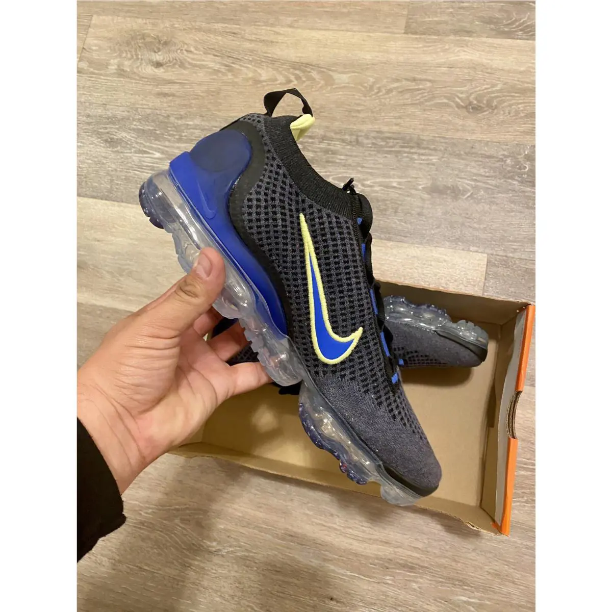 Nike shoes - Nike Air Vapormax 2021 Flyknit - DH4085-400 - Obsidian-Light Lemon Twist (UPC: 195238828042) 8