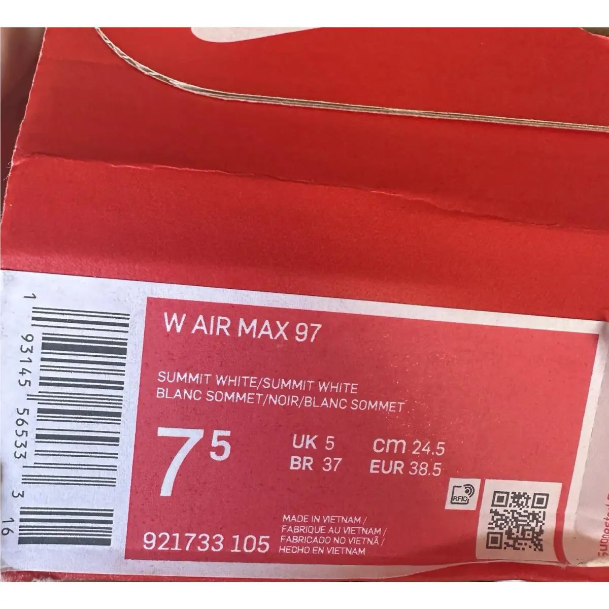 Nike shoes - Nike Air Max 97 - Air Max - 921733-105 - White (UPC: 193145565333) 5