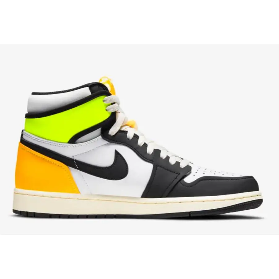 Nike Air Jordan Retro Hi OG White/black Volt Gold Men`s Sneakers Size 14