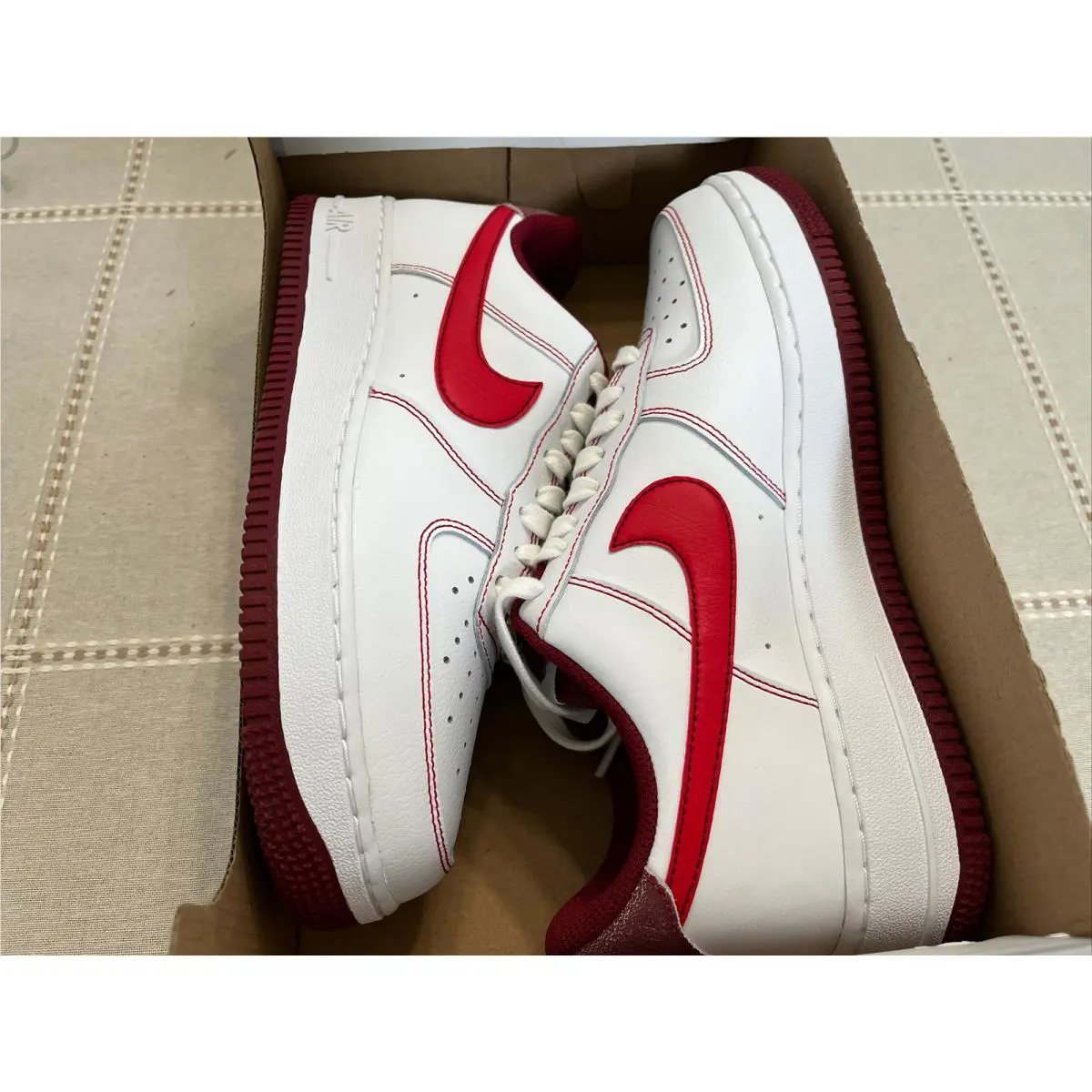 Nike shoes - Nike Air Force 1 `07 - DA8478 101 - White/University Red-Team Red 8