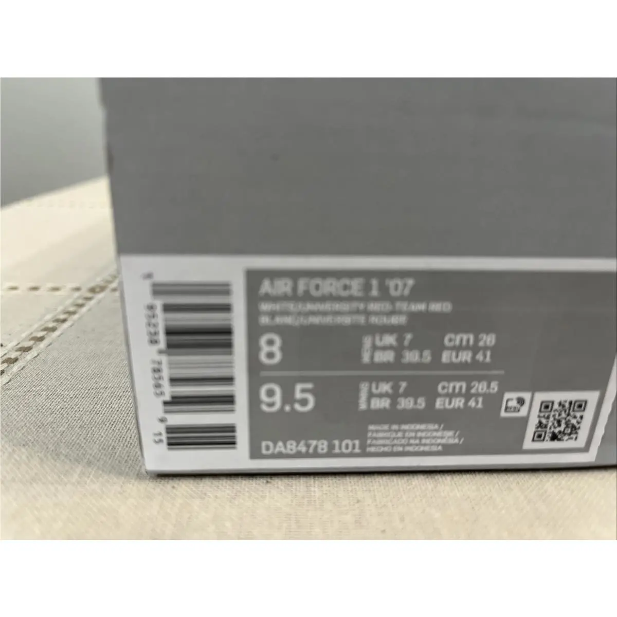 Nike shoes - Nike Air Force 1 `07 - DA8478 101 - White/University Red-Team Red 10