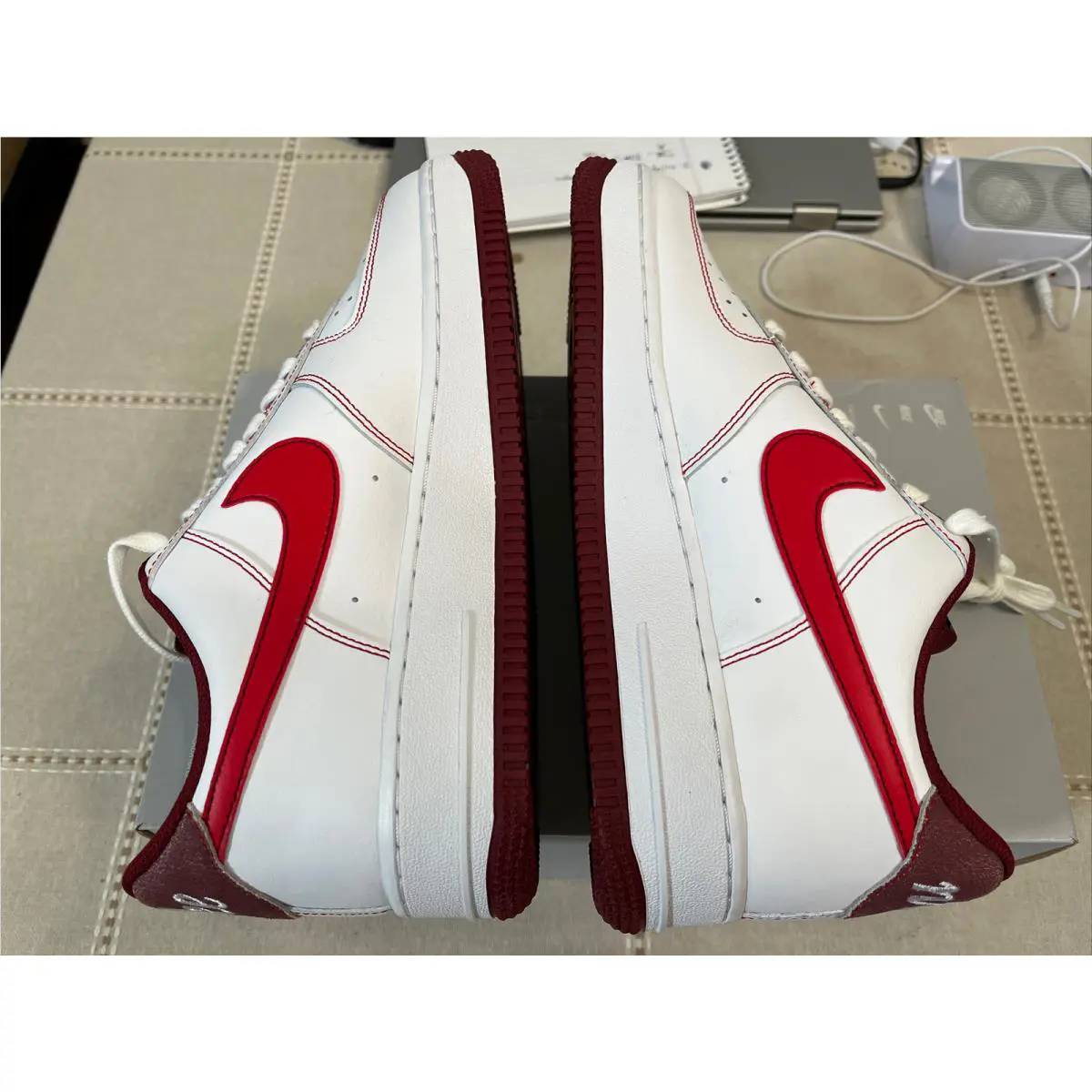 Nike shoes - Nike Air Force 1 `07 - DA8478 101 - White/University Red-Team Red 6