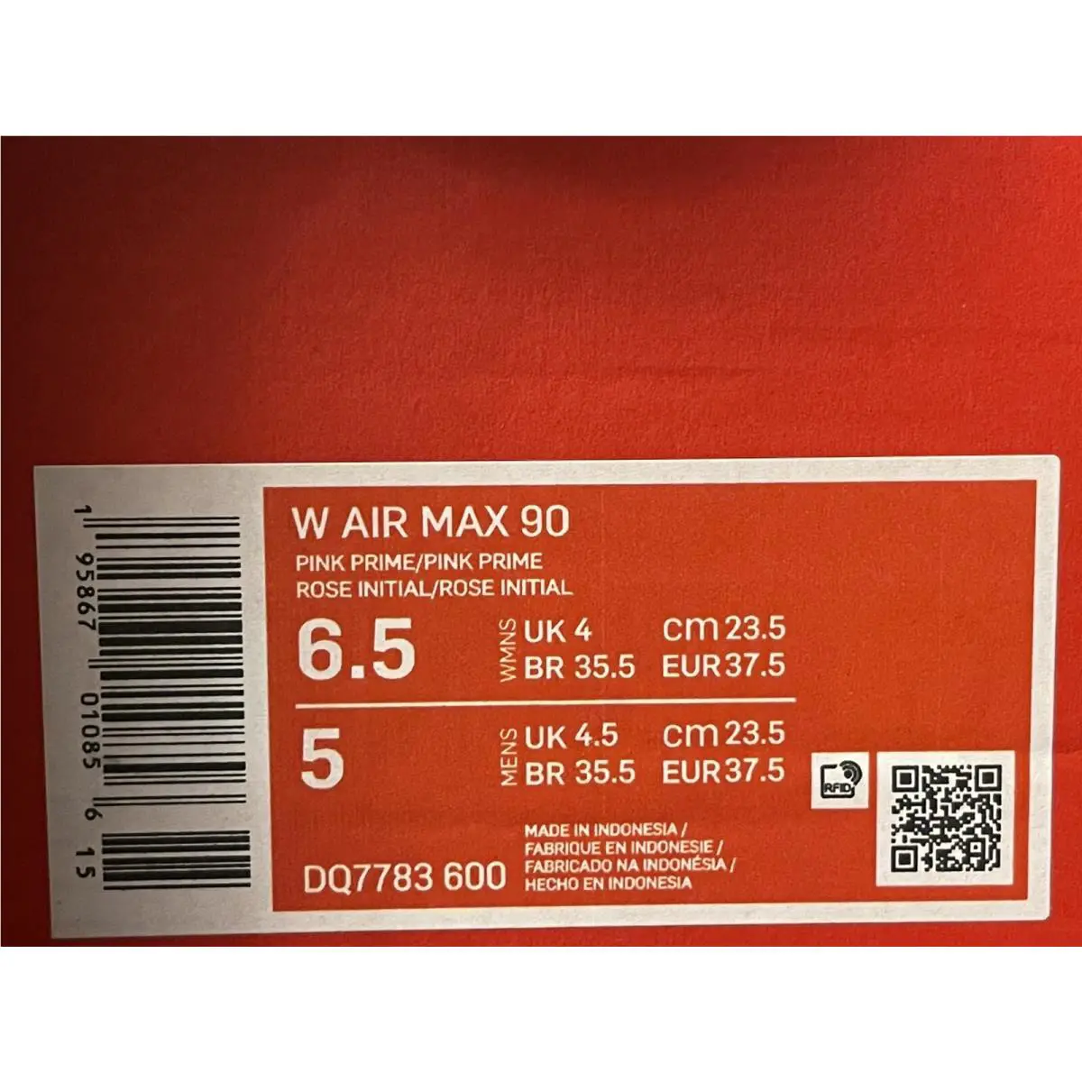 Nike shoes - Air Max 90 - Air Max - DQ7783-600 - Pink, Manufacturer: Pink (UPC: 0195867010856) 6