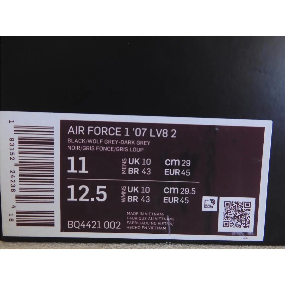 Nike shoes - Nike Air Force 1 `07 - BQ4421-002 - Black (UPC: 193152242418) 3