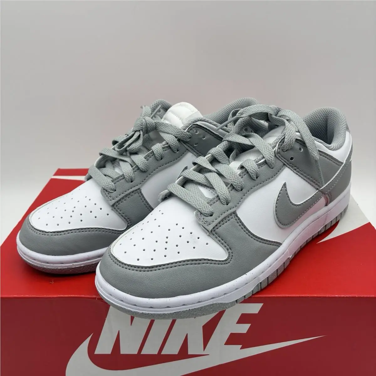 Dunk Low Next Nature White Lt Smoke Grey DD1873-113 Women Size 8 by Nike