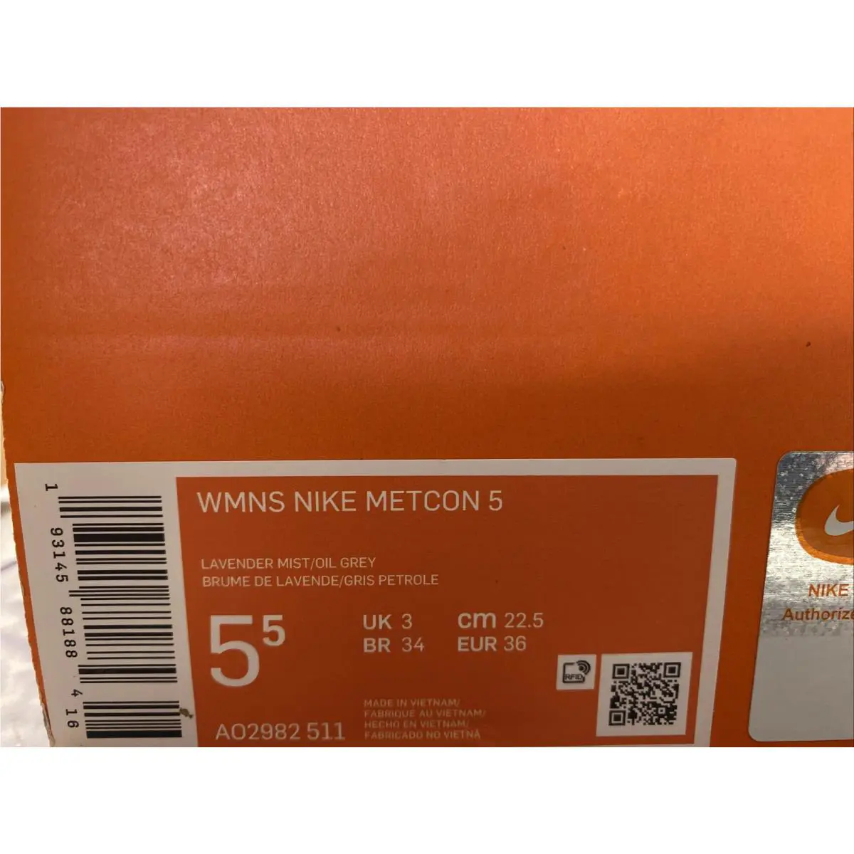 Nike shoes - Nike Metcon - Metcon - AO2982-511 - Lavender Mist/Oil Grey (UPC: 00193145881983) 10