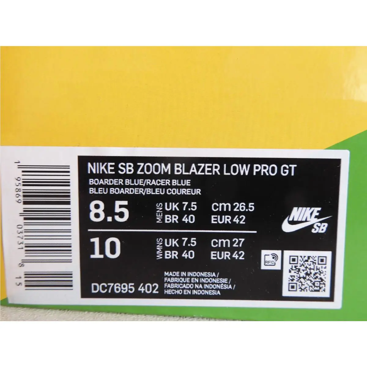 Nike shoes - Nike Sb Blazer Zoom Low - DC7695-402 - Blue (UPC: 195869037318) 3