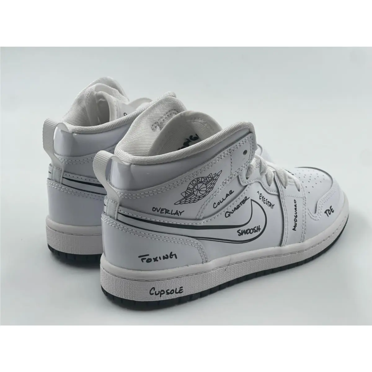 Nike shoes - Jordan 1 - White (UPC: 195866444713) 0
