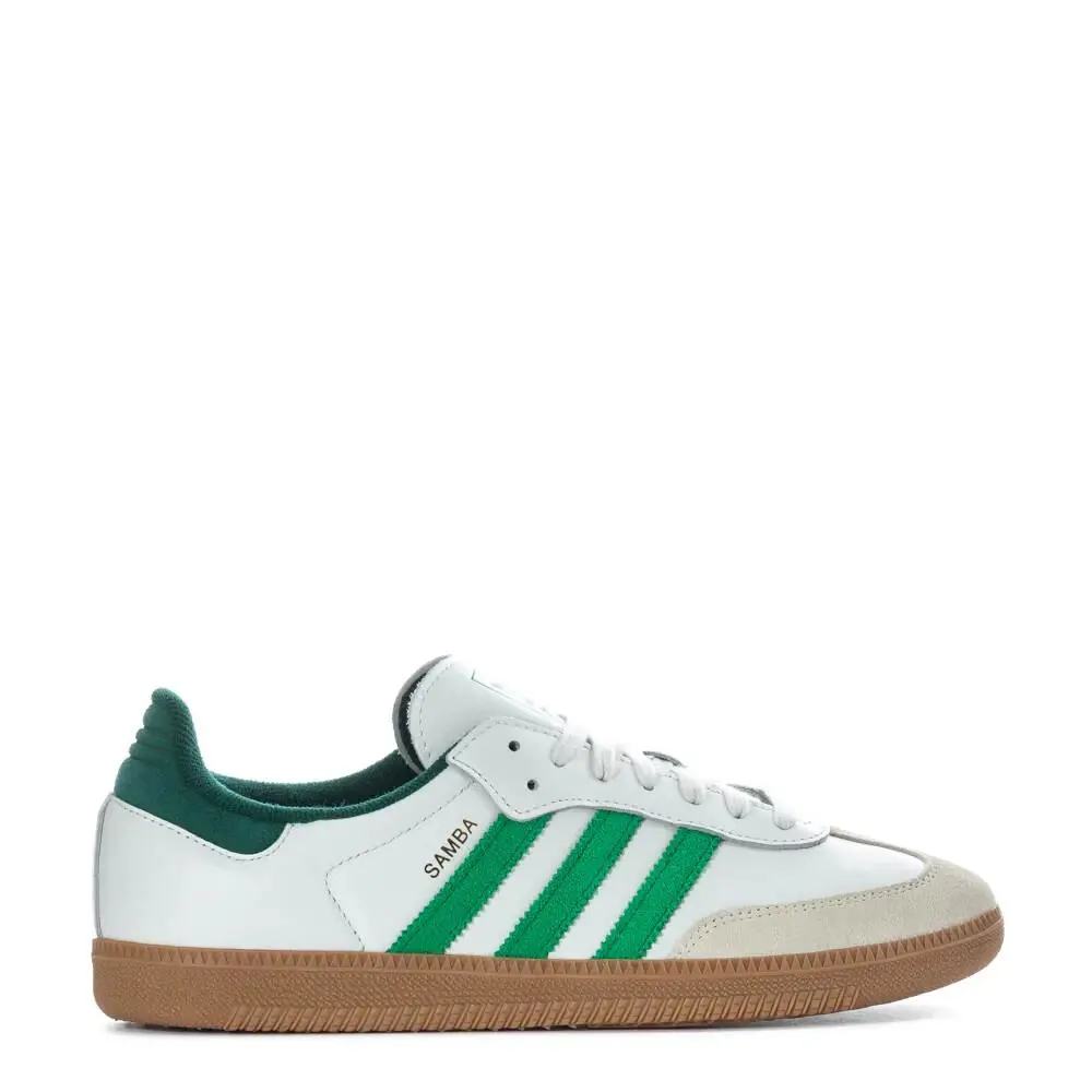 Adidas Samba OG JI3202 White/green/collegiate Green Shoes