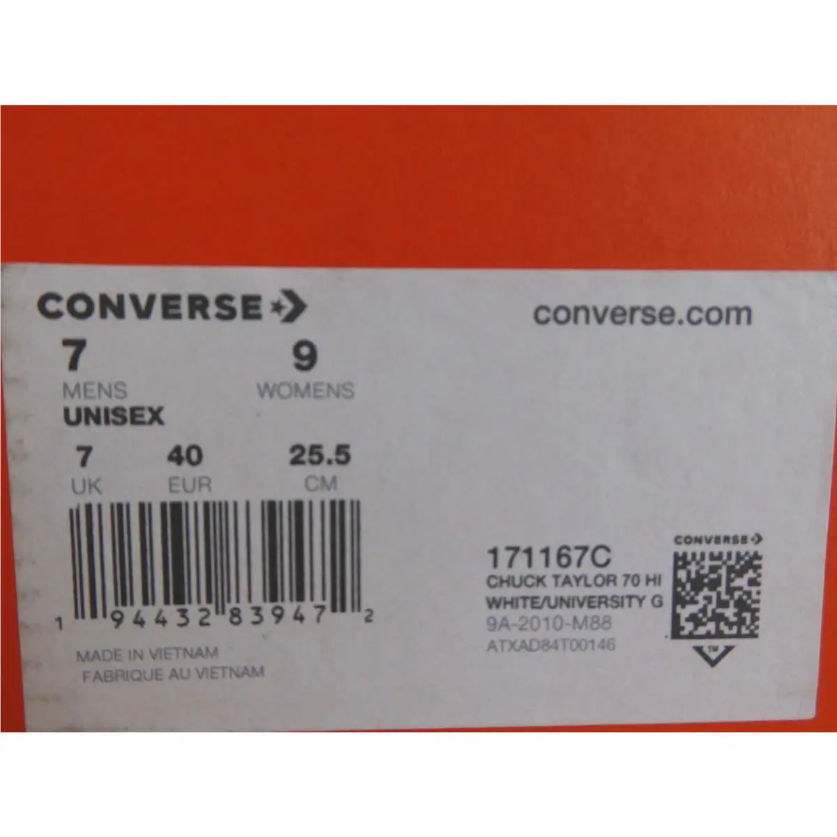 Nike shoes - Converse Chuck Taylor 70 High - White (UPC: 194432839472) 3