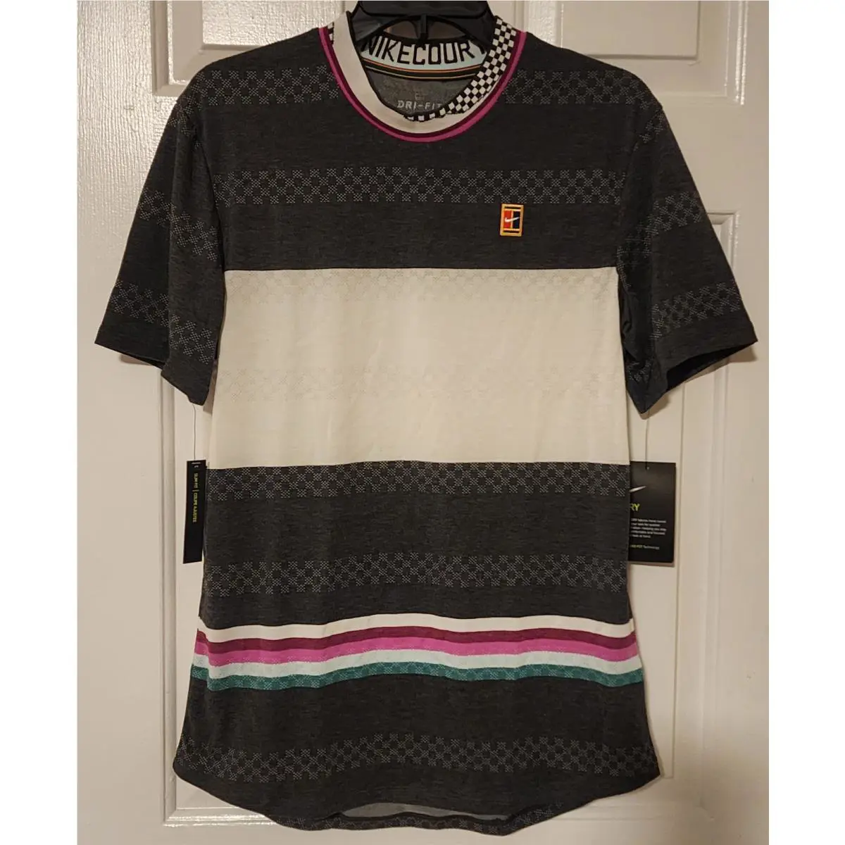 Nike clothing - Nike Court Challenger S/S Tennis Crew - AJ8183010 - Multicolor (UPC: 091202455125) 1