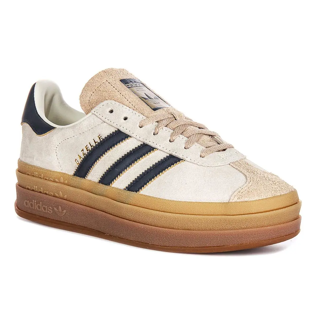 Gazelle Bold 3 Layers Q Pannel Lace Up Womens Sneakers In Cream US 4 - 10 CREAM by Adidas
