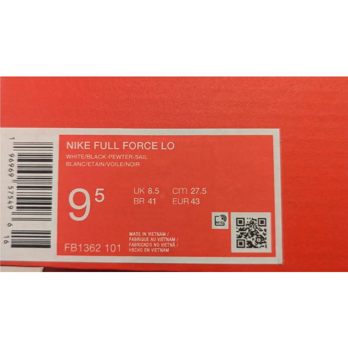 Nike shoes - Nike Full Force - Full Force - White/Black/Pewter/Sail 4