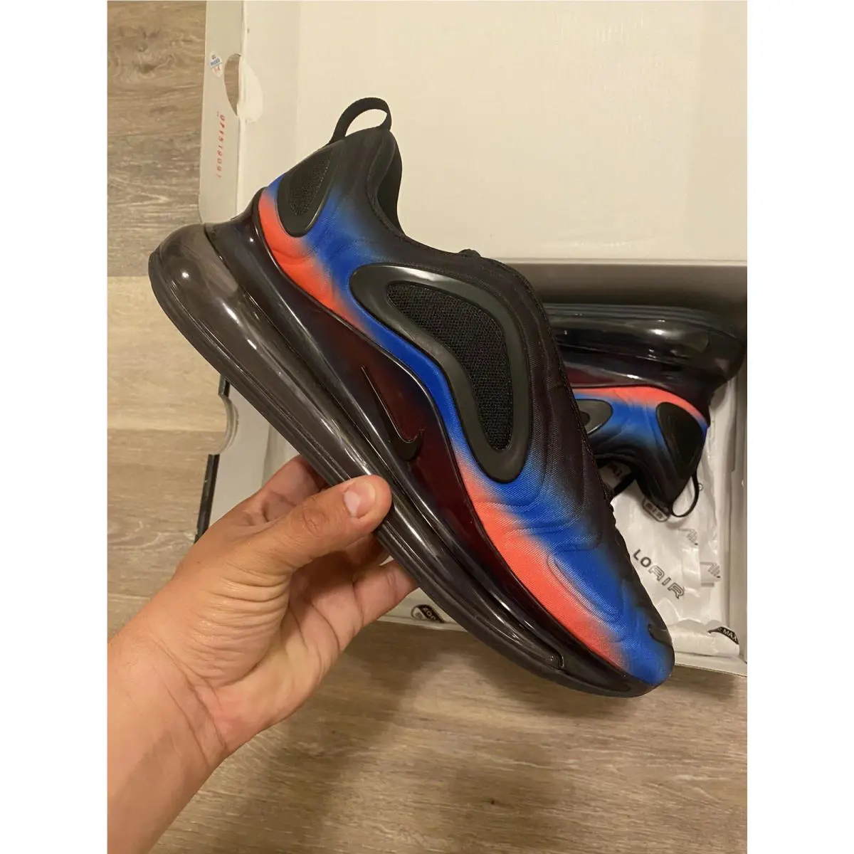 Nike shoes - Nike Air Max 720 - Air Max - AO2924-017 - Black-Racer Blue-Flash Crimson (UPC: 193152116719) 8