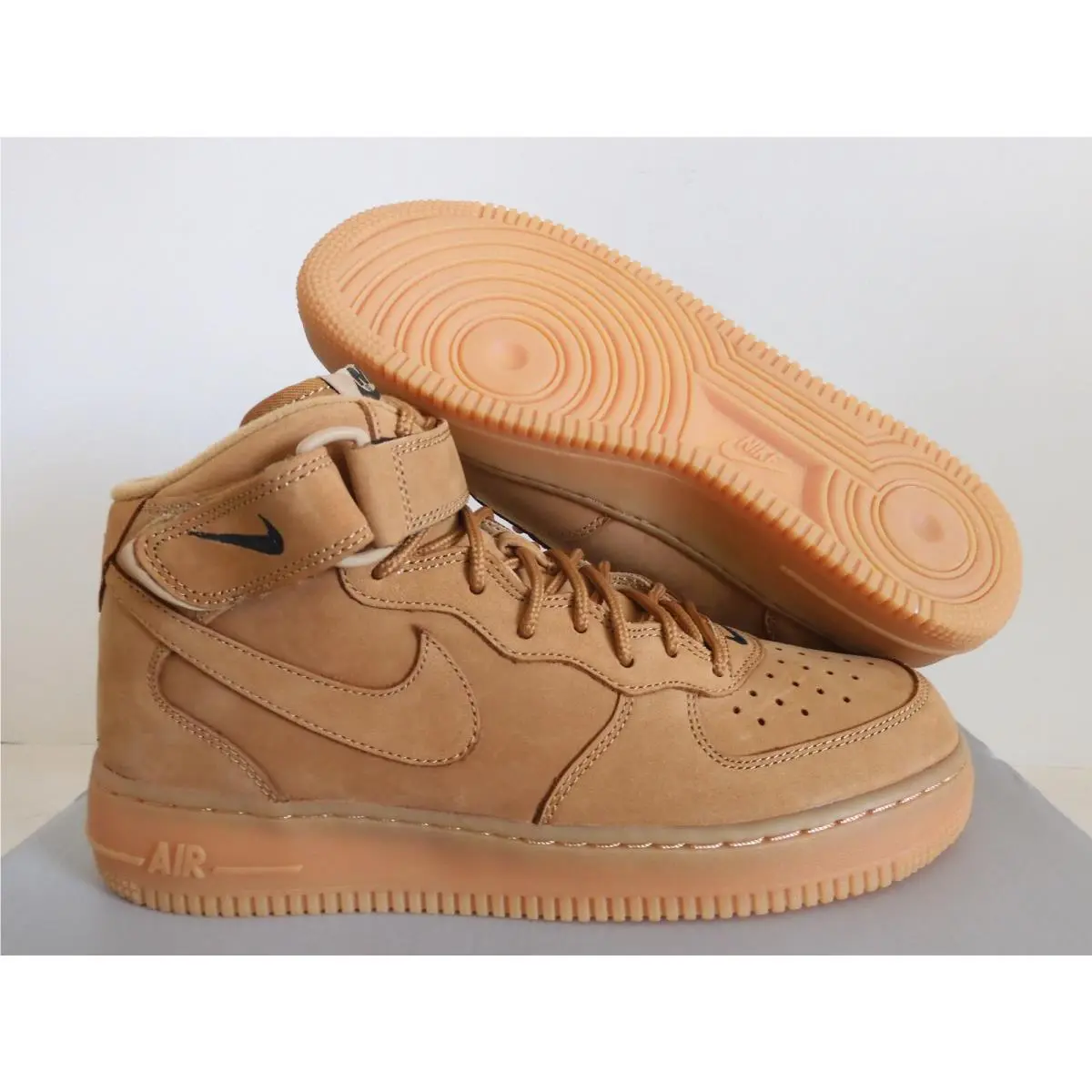 Nike Air Force 1 Mid 07 Premium QS Flax-wheat SZ 8.5 2015 Rare 715889-200