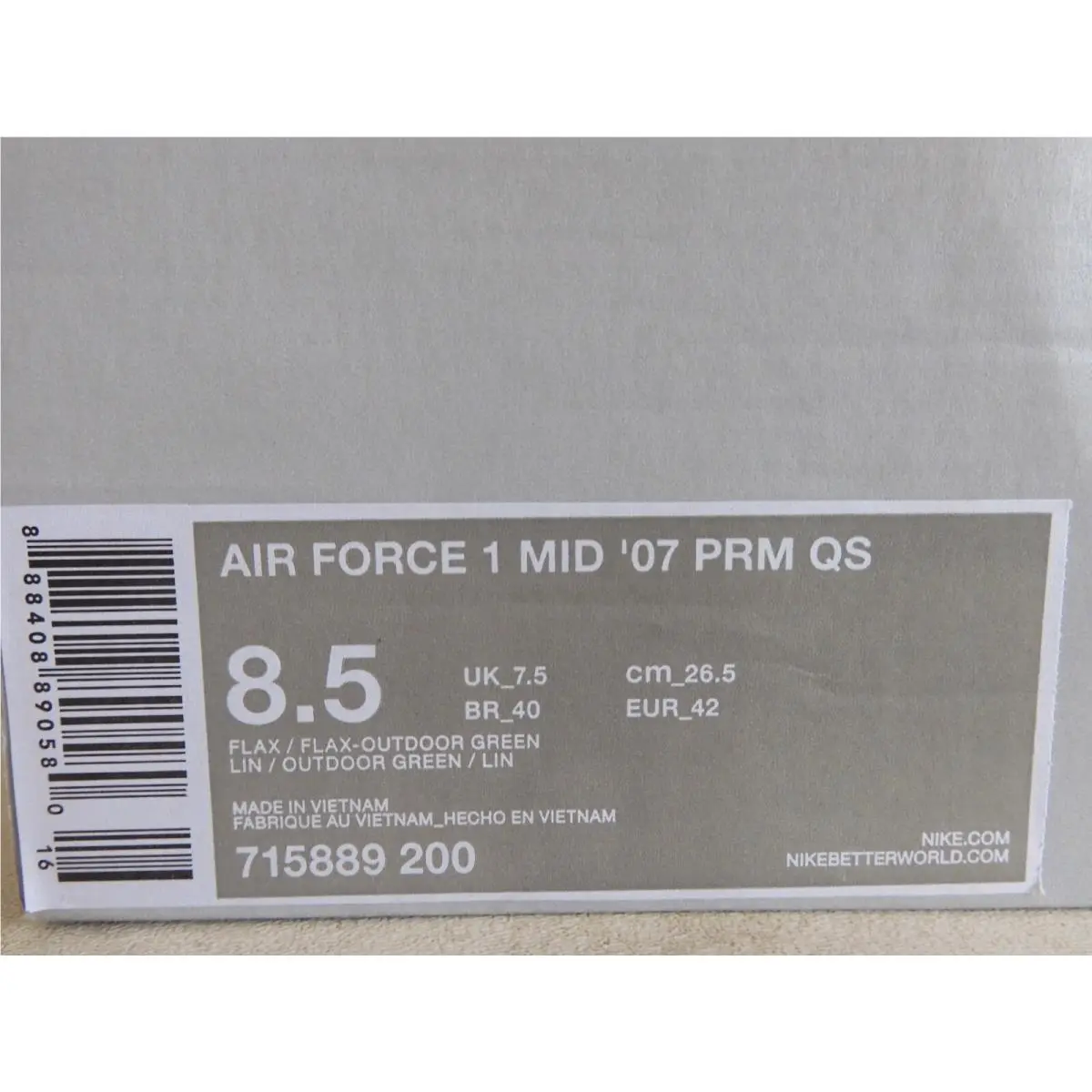 Nike shoes - Nike Air Force 1 Mid - 715889-200 - Brown (UPC: 888408890580) 4