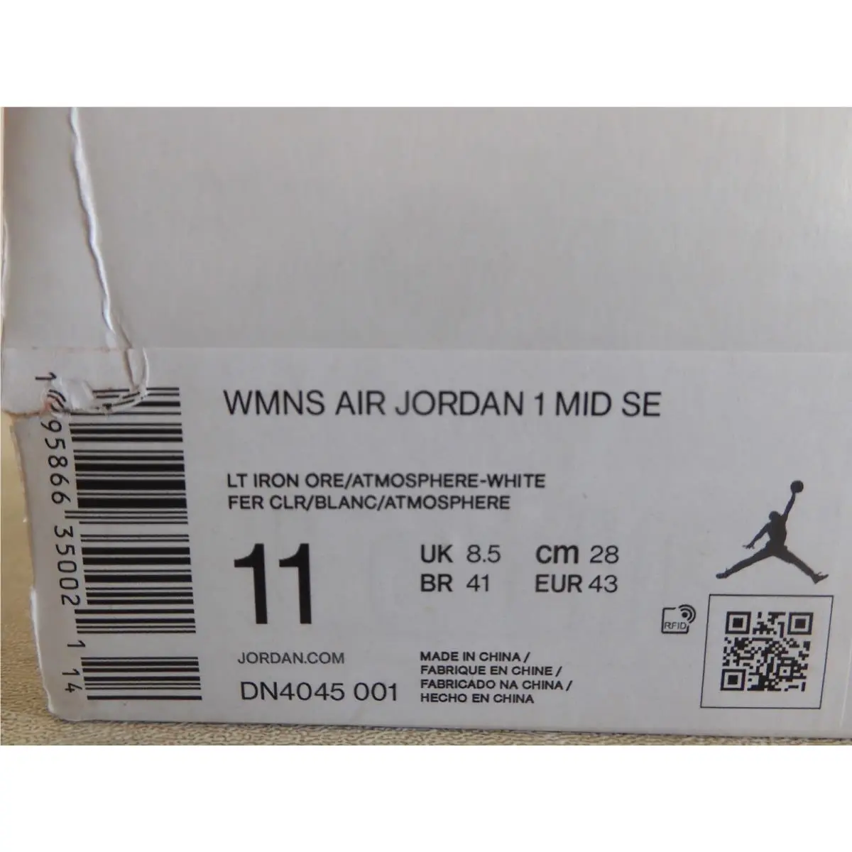 Nike shoes - Air Jordan 1 Mid SE - DN4045-001 - Gray (UPC: 195866350021) 6