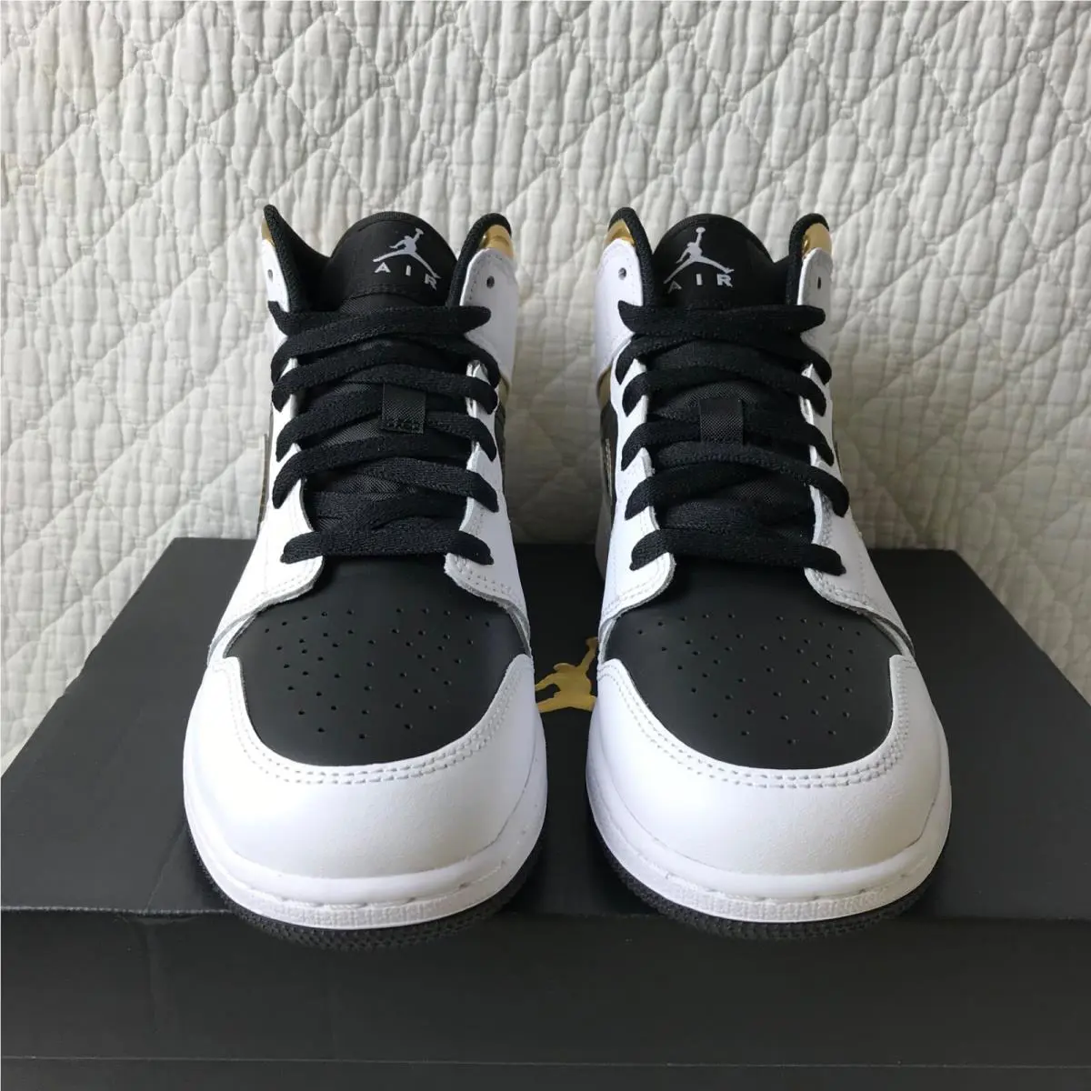 Nike shoes - Jordan Air 1 Mid GS - White/Multicolor/Black 3