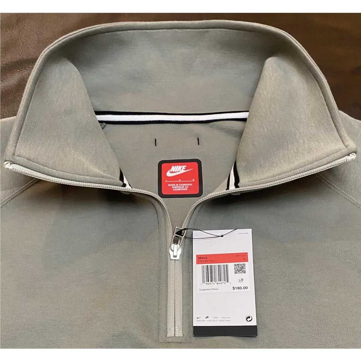 Nike clothing - Tech Fleece Reimagined - Tech Fleece Reimagined - FN3399-053 - 053 Dark Stucco (UPC: 196974840725) 9
